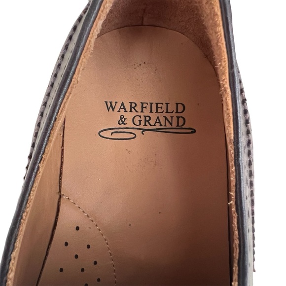 Warfield & Grand Mens Size 9 Lace Up Leather Oxfords Brown Dress Shoes Classic - Picture 15 of 16
